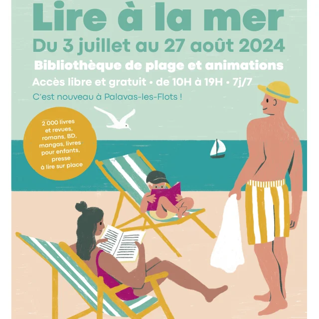 2024 Lire A La Mer Affiche Palavas