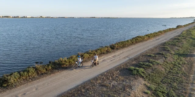 Les étangs à vélo à Palavas